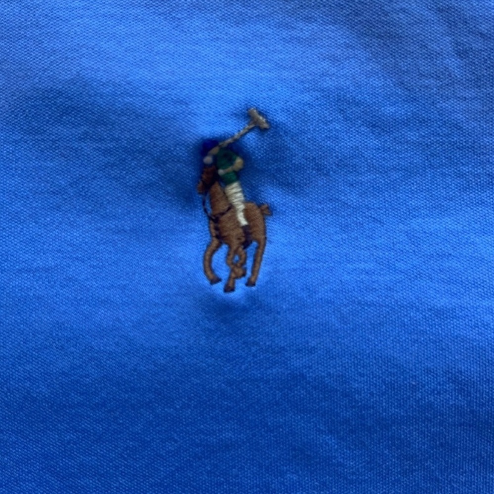 Polo by Ralph Lauren Men's Blue Polo Shirt - Picture 4 of 5